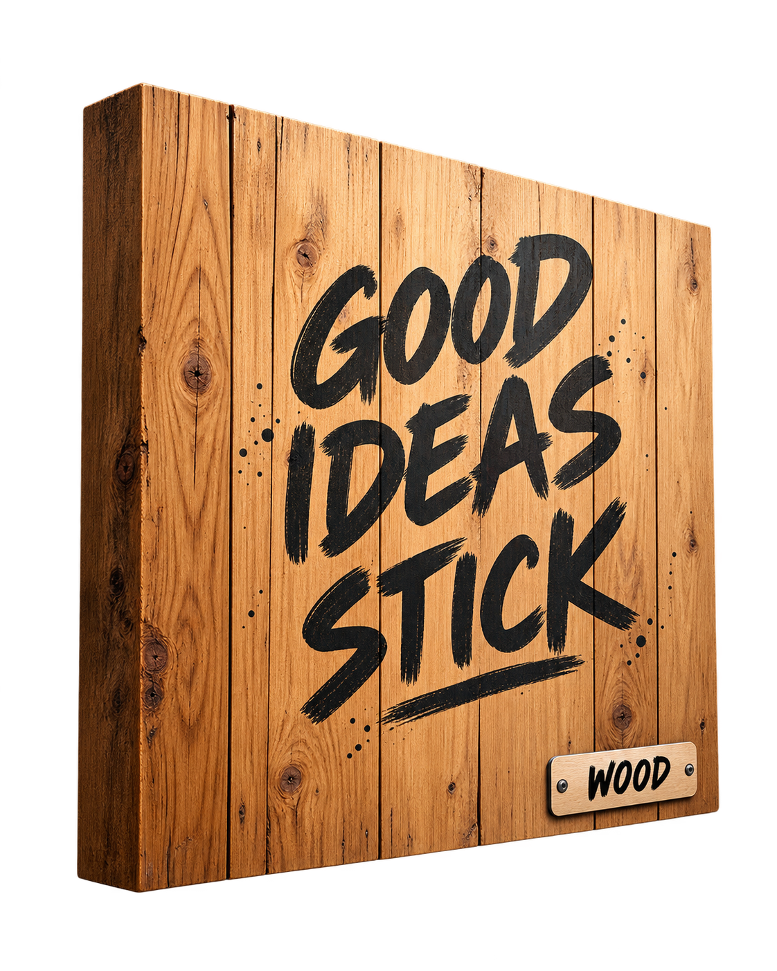 Wood: Natural surface. Bold results.